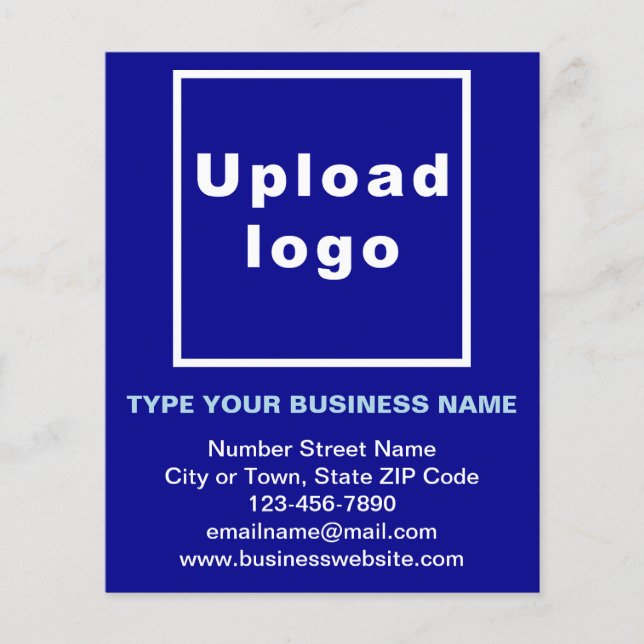 Business Brand Name on Blue Flyer (Front)