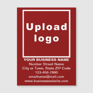 Business Brand on 4.25” x 5.6” Red Magnetic Card