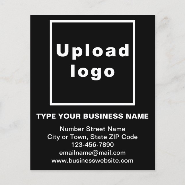 Business Brand on Black Paper Sheet  (Front)