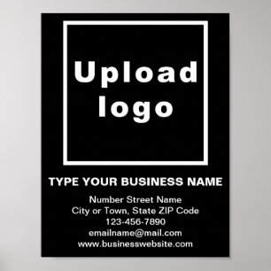 Business Brand on Black Small Poster