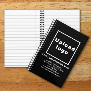 Business Brand on Black Spiral Notebook