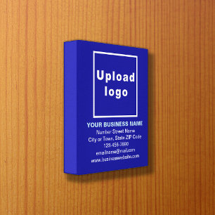 Business Brand on Blue Canvas Print