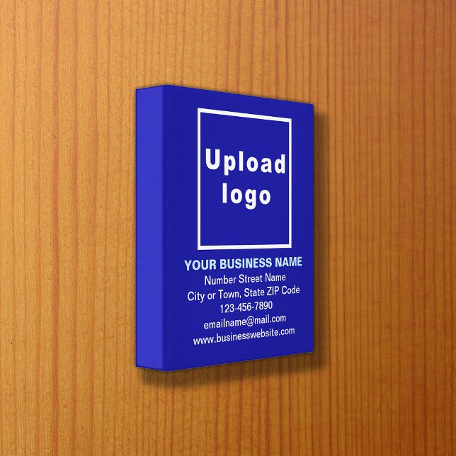 Business Brand on Blue Canvas Print (Creator Uploaded)