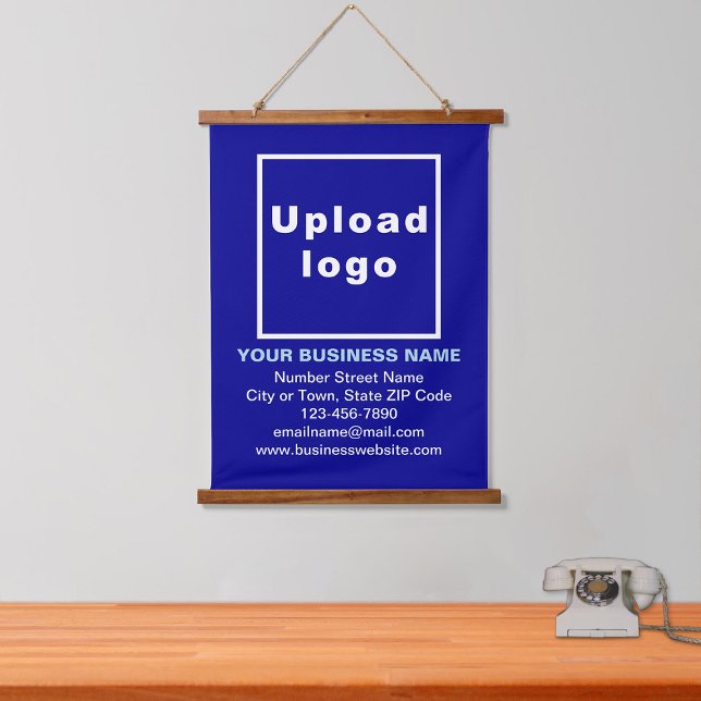 Business Brand on Blue Hanging Tapestry (Creator Uploaded)