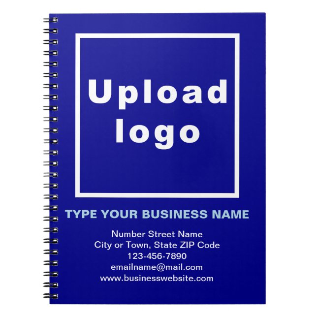 Business Brand on Blue Notebook (Front)