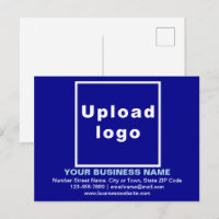 Business Brand on Blue Postcard