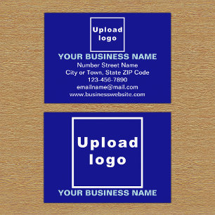 Business Brand on Blue Rectangle Enclosure Card