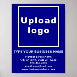 Business Brand on Blue Small Poster