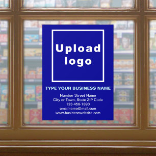 Business Brand on Blue Window Cling