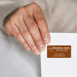 Business Brand on Brown Address Label