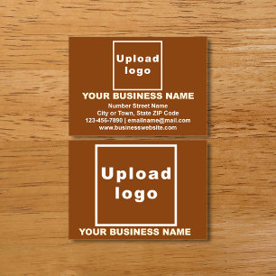 Business Brand on Brown Calling Card