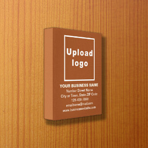 Business Brand on Brown Canvas Print