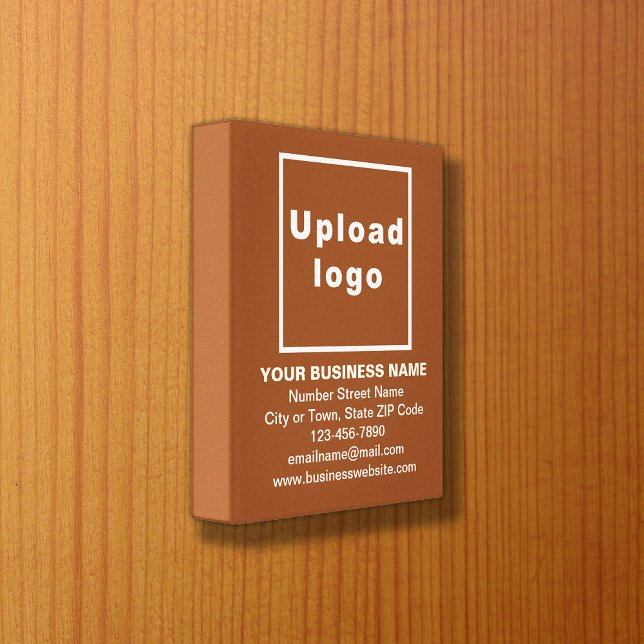 Business Brand on Brown Canvas Print (Creator Uploaded)