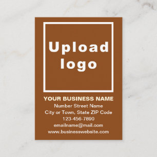 Business Brand on Brown Flat Place Card