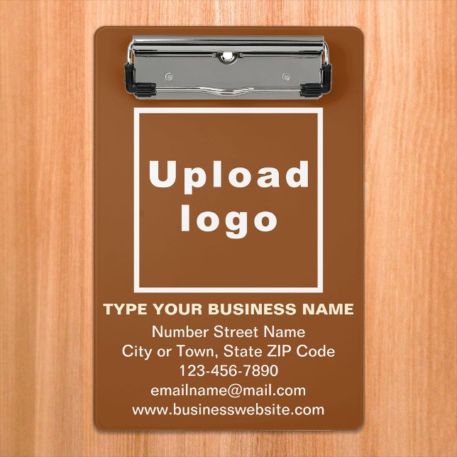Business Brand on Brown Mini Clipboard (Creator Uploaded)