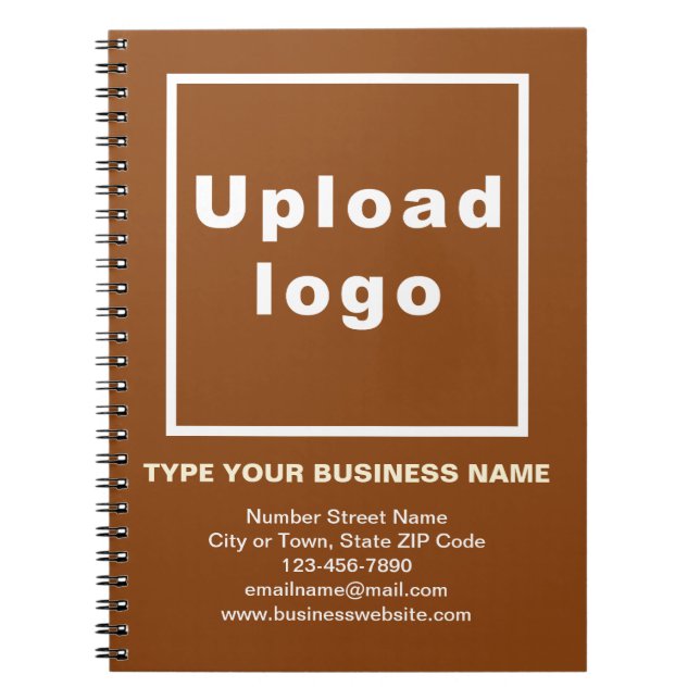 Business Brand on Brown Notebook (Front)