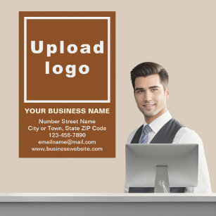 Business Brand on Brown Poster