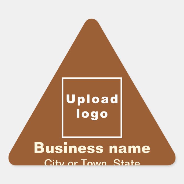 Business Brand on Brown Triangle Sticker (Front)
