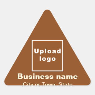 Business Brand on Brown Triangle Sticker