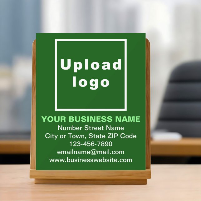 Business Brand on Green Acrylic Sign (Green acrylic sign with your business brand)
