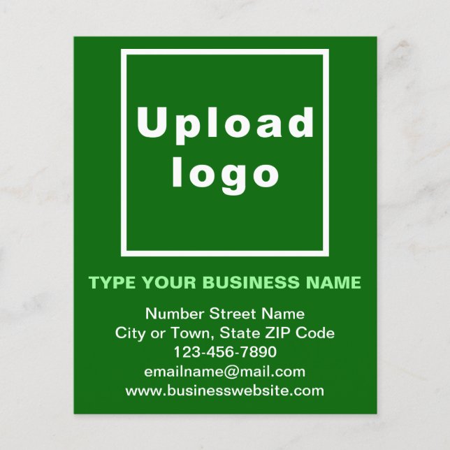 Business Brand on Green Paper Sheet  (Front)