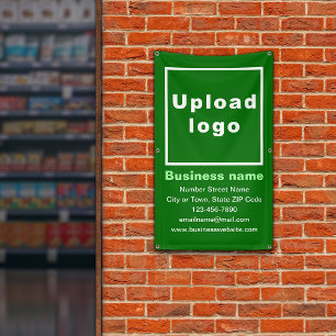 Business Brand on Green Portrait Banner