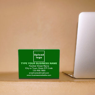Business Brand on Green Rectangle Photo Block