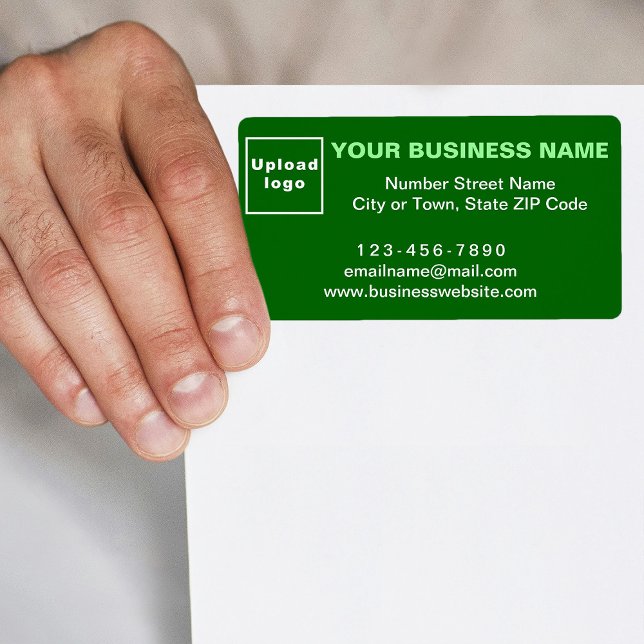 Business Brand on Green Shipping Label (Green shipping label with your business brand)