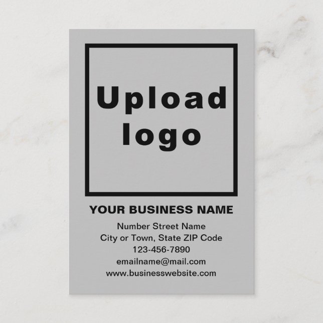 Business Brand on Grey Flat Card (Front)