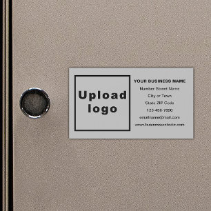 Business Brand on Grey Magnetic Card