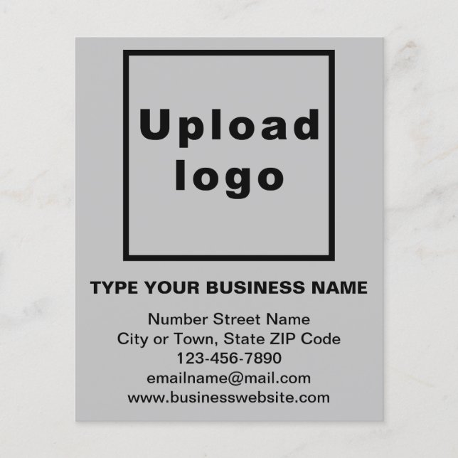 Business Brand on Grey Paper Sheet  (Front)
