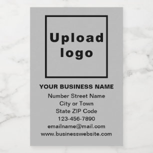 Business Brand on Grey Portrait Format Food Label