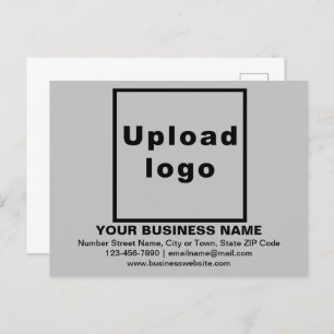 Business Brand on Grey Postcard