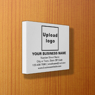 Business Brand on Grey Rectangle Canvas Print