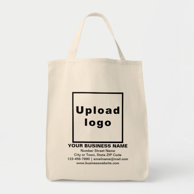 Business Brand on Grocery Tote Bag (Front)