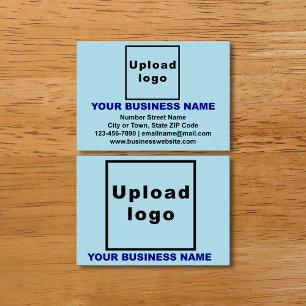 Business Brand on Light Blue Calling Card