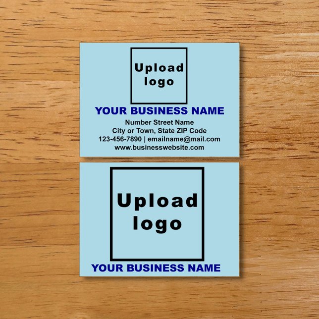 Business Brand on Light Blue Calling Card (Creator Uploaded)