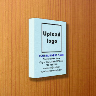 Business Brand on Light Blue Canvas Print