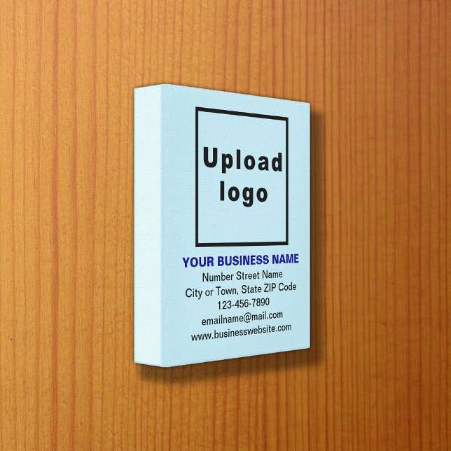 Business Brand on Light Blue Canvas Print (Creator Uploaded)