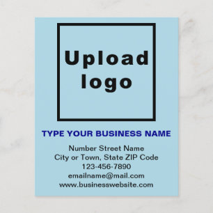 Business Brand on Light Blue Paper Sheet 