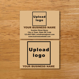 Business Brand on Light Brown Calling Card
