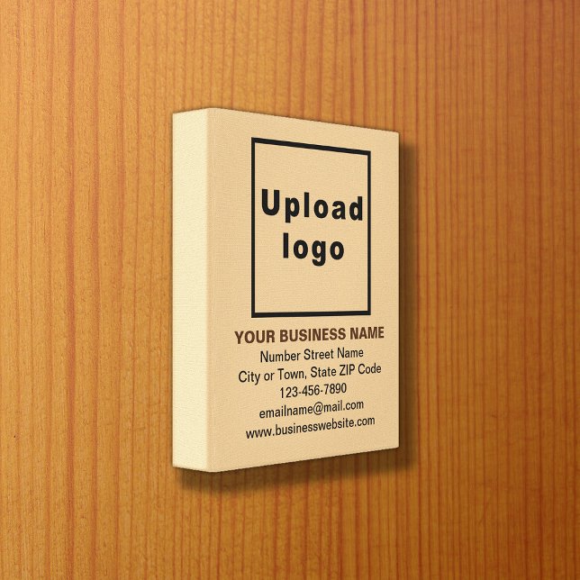 Business Brand on Light Brown Canvas Print (Creator Uploaded)