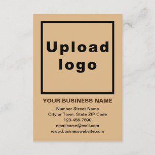 Business Brand on Light Brown Flat Card