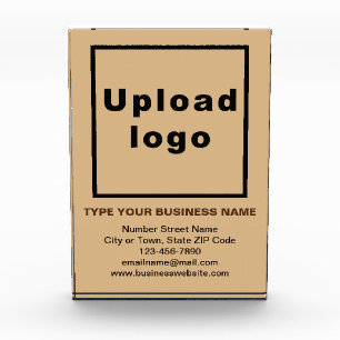Business Brand on Light Brown Portrait Rectangle Photo Block