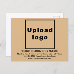Business Brand on Light Brown Postcard