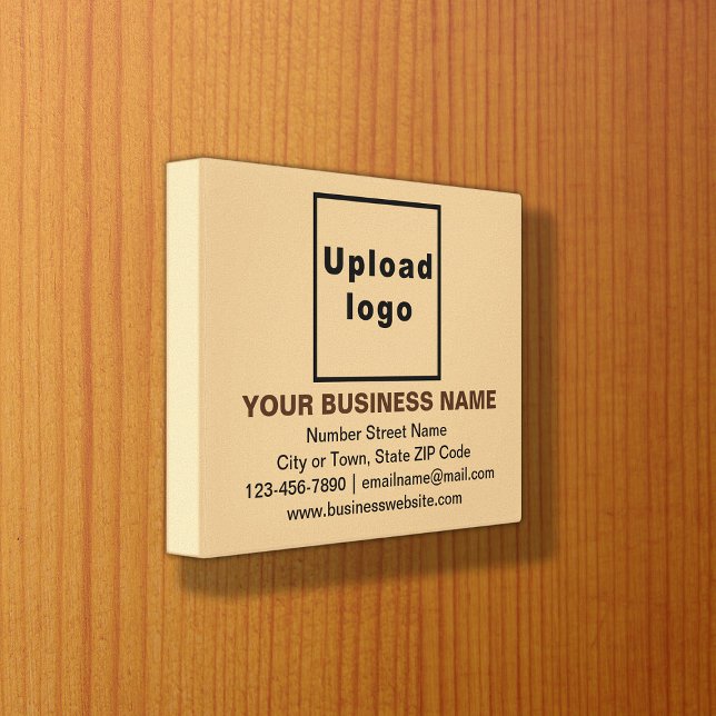 Business Brand on Light Brown Rectangle Canvas Print (Creator Uploaded)