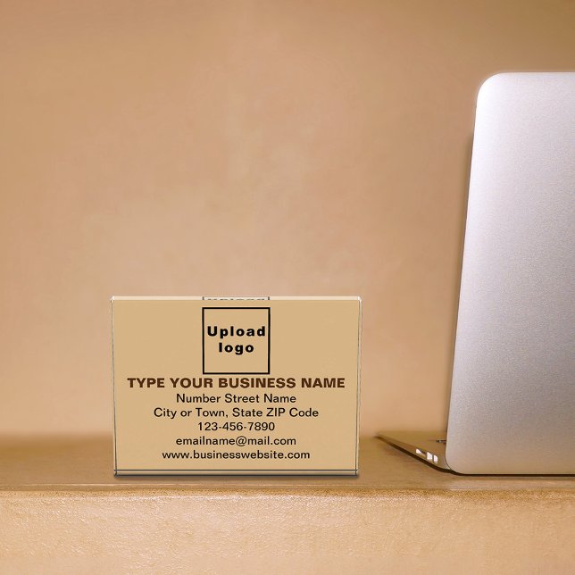 Business Brand on Light Brown Rectangle Photo Block (Creator Uploaded)
