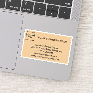 Business Brand on Light Brown Rectangle Vinyl