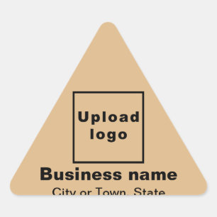 Business Brand on Light Brown Triangle Sticker