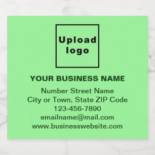 Business Brand on Light Green Liquor Bottle Label